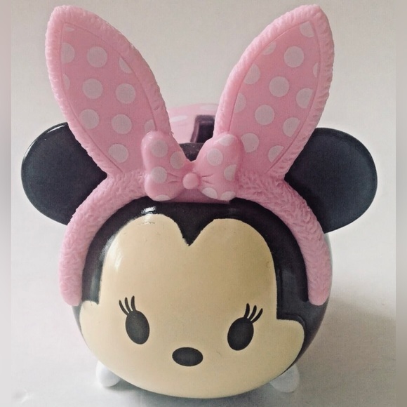 Disney Coin Bank Tsum Tsum Minnie Mouse Wearing Easter Bunny Ears New - Picture 6 of 6
